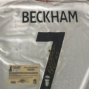 Autographed David Beckham Jersey UEFA EURO 2008
